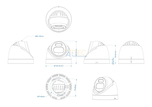 ATEC-I2D-020 IP-видеокамера, 2 Мп, белый